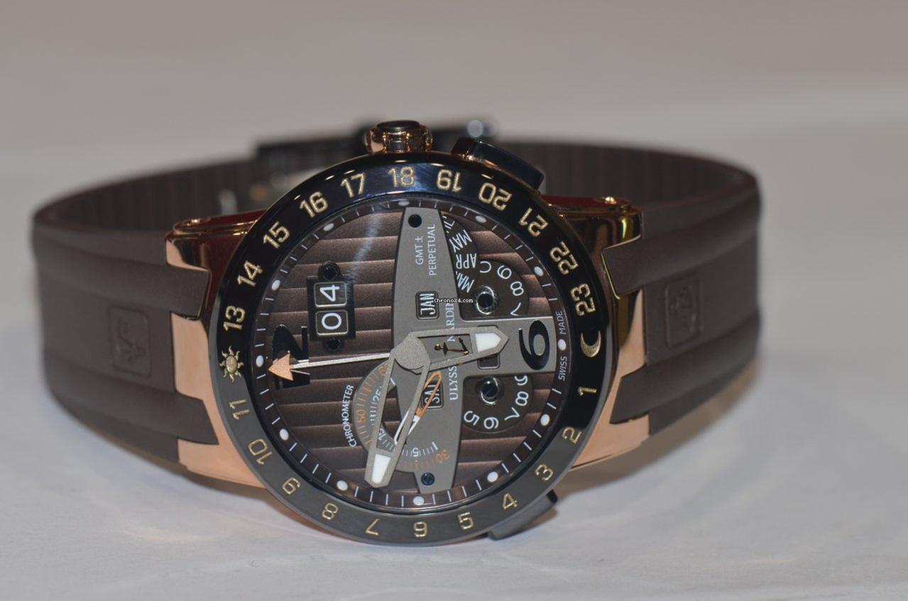 Ulysse Nardin El Toro / Black Toro Automatic Men's Watch Rose Gold Case With Rubber Strap Authentic Luxury Timepiece