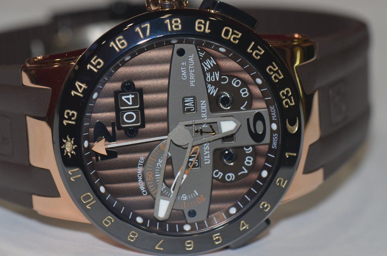 Ulysse Nardin El Toro / Black Toro Automatic Men's Watch Rose Gold Case With Rubber Strap Authentic Luxury Timepiece