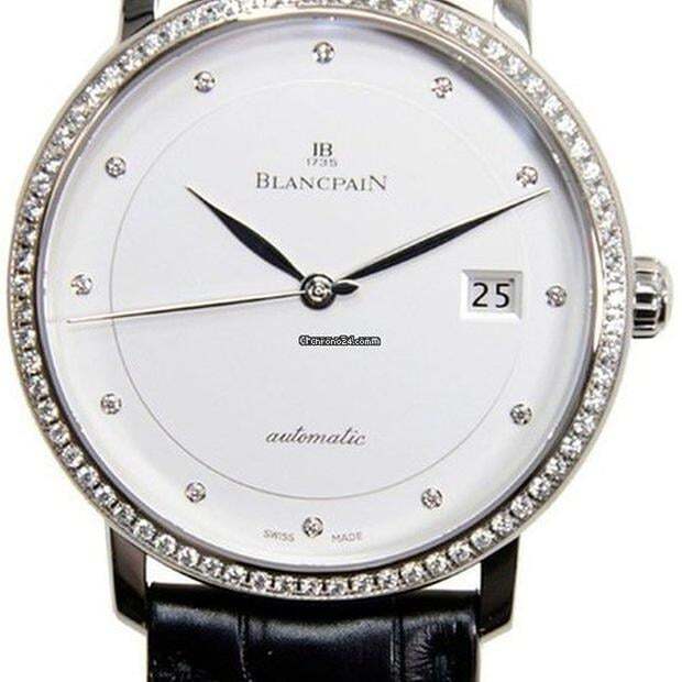 Blancpain Villeret Ultra-Slim Automatic Men's Watch White Gold Case With Leather Strap Authentic Luxury Timepiece