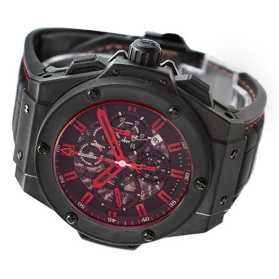 Hublot King Power Automatic Men's Watch Ceramic Case With Rubber Strap Authentic Luxury Timepiece