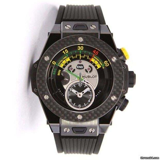 Hublot Automatic Men's Watch Ceramic Case With Rubber Strap Authentic Luxury Timepiece