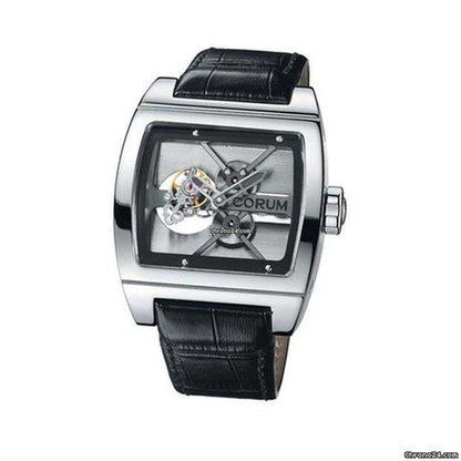 Corum Ti-Bridge Automatic Men's Watch Titanium Case With Leather Strap Authentic Luxury Timepiece