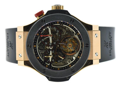 Hublot Bigger Bang Automatic Men's Watch Rose Gold Case With Rubber Strap Authentic Luxury Timepiece