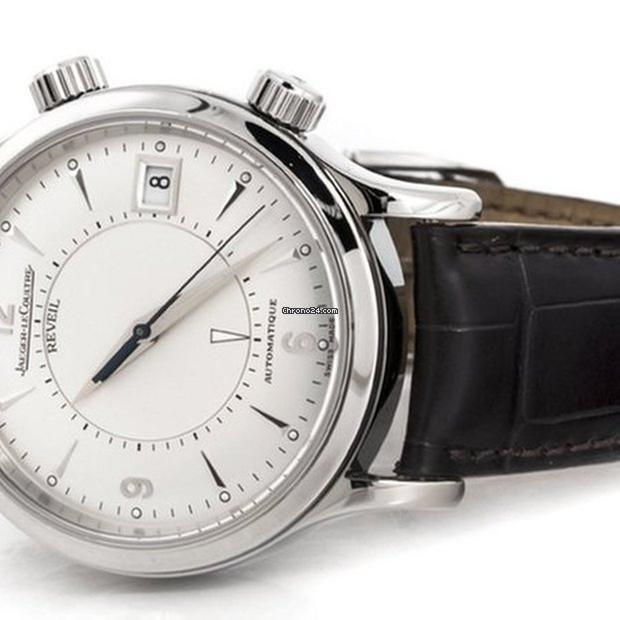 Jaeger-LeCoultre Memovox Automatic Unisex Watch Steel Case With Leather Strap Authentic Luxury Timepiece