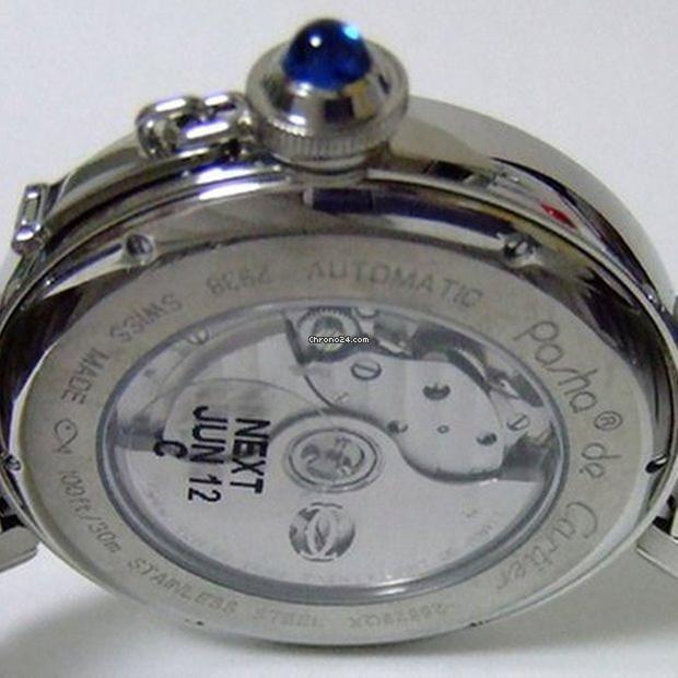 Cartier Pasha Automatic Men's Watch With Steel Case and Strap Authentic Luxury Timepiece