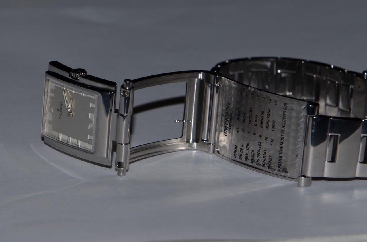 Corum Tabogan Quartz Women's Watch With Steel Case and Strap Authentic Luxury Timepiece