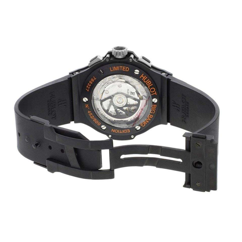 Hublot Big Bang Aero Bang Automatic Men's Watch Ceramic Case With Rubber Strap Authentic Luxury Timepiece