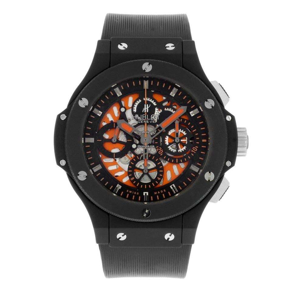 Hublot Big Bang Aero Bang Automatic Men's Watch Ceramic Case With Rubber Strap Authentic Luxury Timepiece