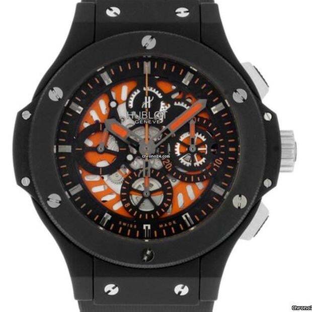 Hublot Big Bang Aero Bang Automatic Men's Watch Ceramic Case With Rubber Strap Authentic Luxury Timepiece