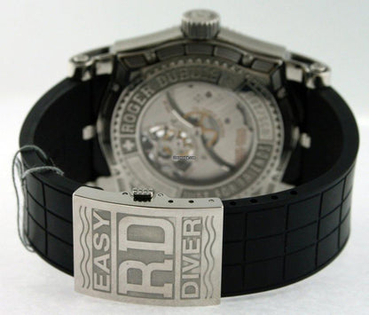 Roger Dubuis Easy Diver Manual winding Men's Watch Steel Case With Leather Strap Authentic Luxury Timepiece