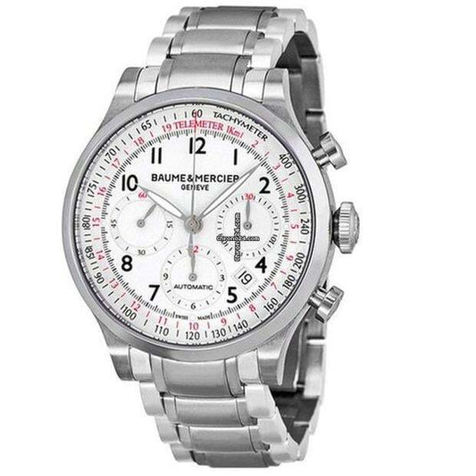 Baume & Mercier Capeland Automatic Men's Watch With Steel Case and Strap Authentic Luxury Timepiece