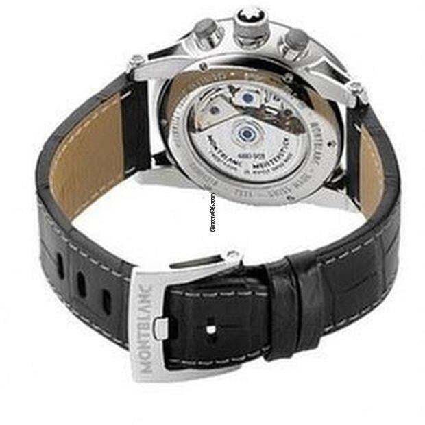 Montblanc Timewalker Automatic Men's Watch Steel Case With Leather Strap Authentic Luxury Timepiece