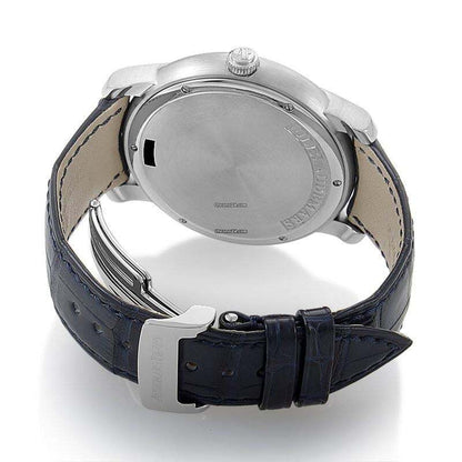 Audemars Piguet Jules Audemars Automatic Men's Watch Platinum Case With Leather Strap Authentic Luxury Timepiece