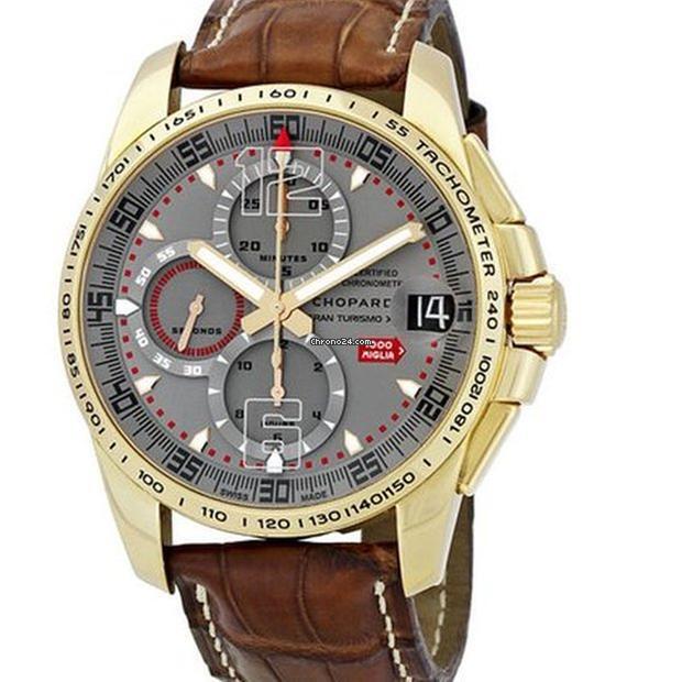 Chopard Mille Miglia Automatic Men's Watch Rose Gold Case With Leather Strap Authentic Luxury Timepiece