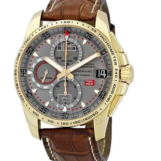 Chopard Mille Miglia Automatic Men's Watch Rose Gold Case With Leather Strap Authentic Luxury Timepiece