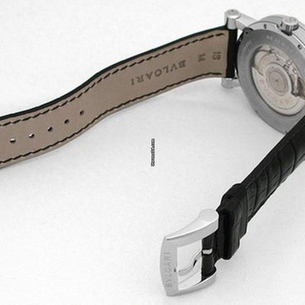 Bulgari Sotirio Automatic Men's Watch Steel Case With Leather Strap Authentic Luxury Timepiece