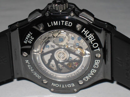 Hublot Big Bang Aero Bang Automatic Men's Watch Steel Case With Rubber Strap Authentic Luxury Timepiece