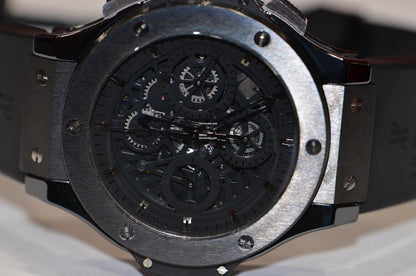 Hublot Big Bang Aero Bang Automatic Men's Watch Steel Case With Rubber Strap Authentic Luxury Timepiece