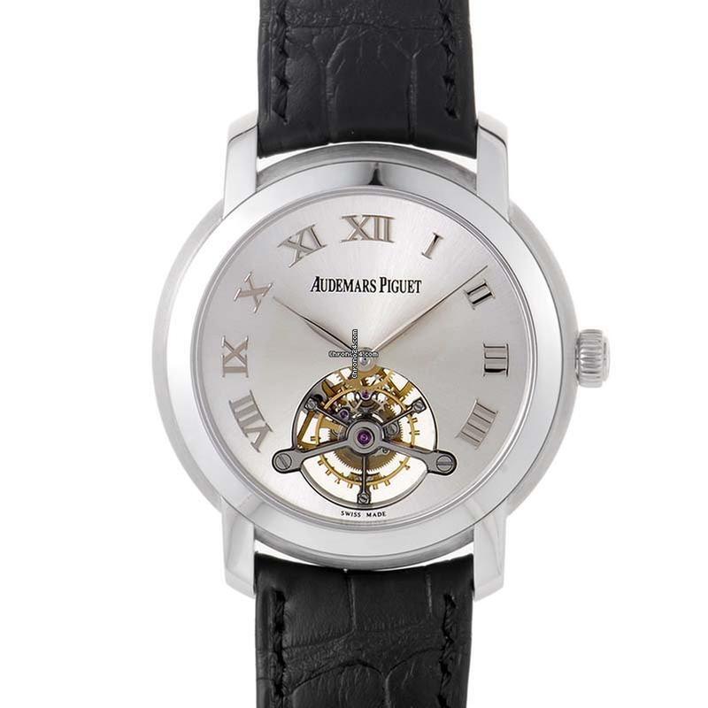 Audemars Piguet Jules Audemars Manual winding Men's Watch White Gold Case With Leather Strap Authentic Luxury Timepiece