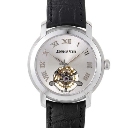 Audemars Piguet Jules Audemars Manual winding Men's Watch White Gold Case With Leather Strap Authentic Luxury Timepiece