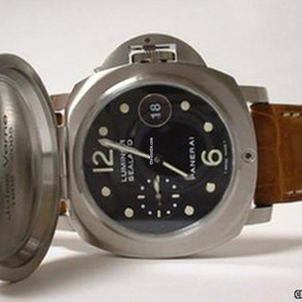 Panerai Luminor Sealand Automatic Men's Watch Steel Case With Leather Strap Authentic Luxury Timepiece