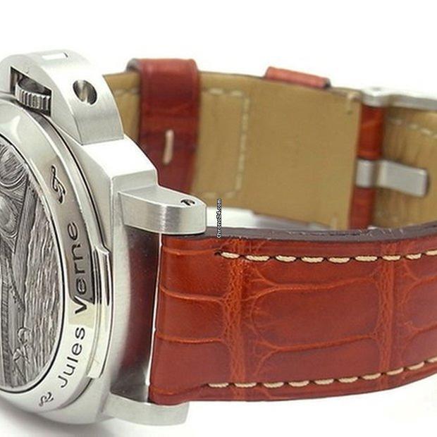 Panerai Luminor Sealand Automatic Men's Watch Steel Case With Leather Strap Authentic Luxury Timepiece