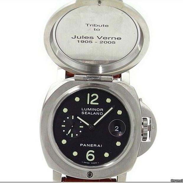 Panerai Luminor Sealand Automatic Men's Watch Steel Case With Leather Strap Authentic Luxury Timepiece