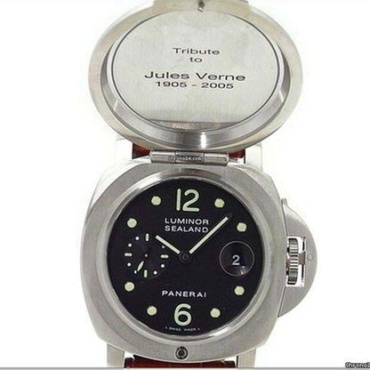 Panerai Luminor Sealand Automatic Men's Watch Steel Case With Leather Strap Authentic Luxury Timepiece