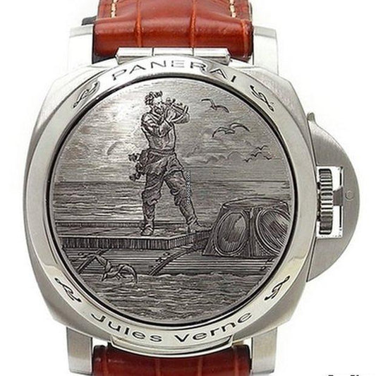 Panerai Luminor Sealand Automatic Men's Watch Steel Case With Leather Strap Authentic Luxury Timepiece