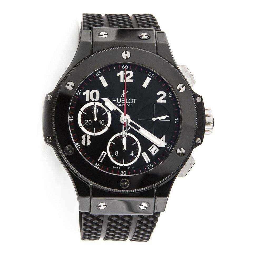 Hublot Big Bang 41 mm Automatic Men's Watch Steel Case With Rubber Strap Authentic Luxury Timepiece