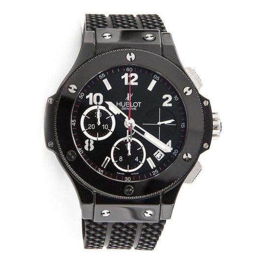 Hublot Big Bang 41 mm Automatic Men's Watch Steel Case With Rubber Strap Authentic Luxury Timepiece