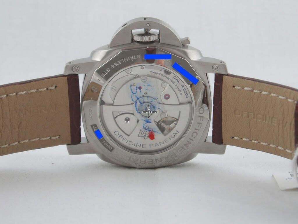 Panerai Luminor 1950 10 Days GMT Automatic Men's Watch Steel Case With Leather Strap Authentic Luxury Timepiece