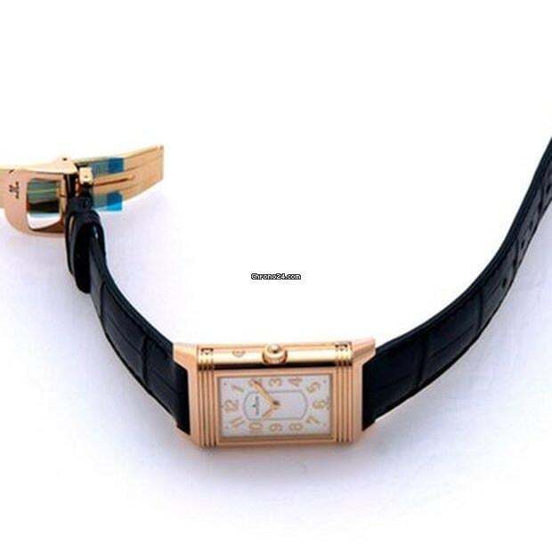 Jaeger-LeCoultre Grande Reverso Lady Ultra Thin Duetto Duo Manual winding Women's Watch Rose Gold Case With Leather Strap Authentic Luxury Timepiece