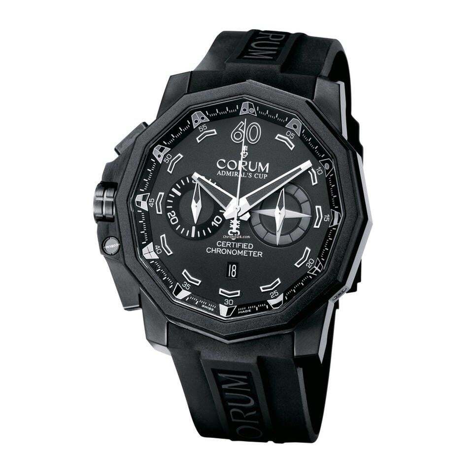 Corum Admiral's Cup Seafender 50 Chrono LHS Automatic Unisex Watch Titanium Case With Rubber Strap Authentic Luxury Timepiece