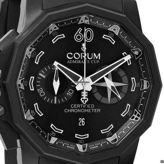 Corum Admiral's Cup Seafender 50 Chrono LHS Automatic Men's Watch Titanium Case With Rubber Strap Authentic Luxury Timepiece