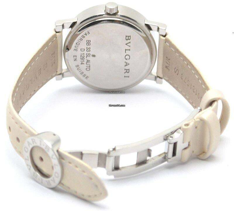Bulgari Bulgari Automatic Women's Watch Steel Case With Leather Strap Authentic Luxury Timepiece