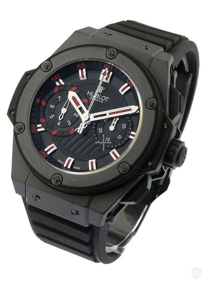 Hublot King Power Automatic Men's Watch Ceramic Case With Rubber Strap Authentic Luxury Timepiece