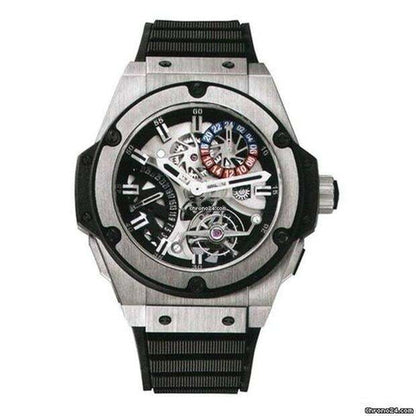 Hublot King Power Manual winding Men's Watch Case With Rubber Strap Authentic Luxury Timepiece