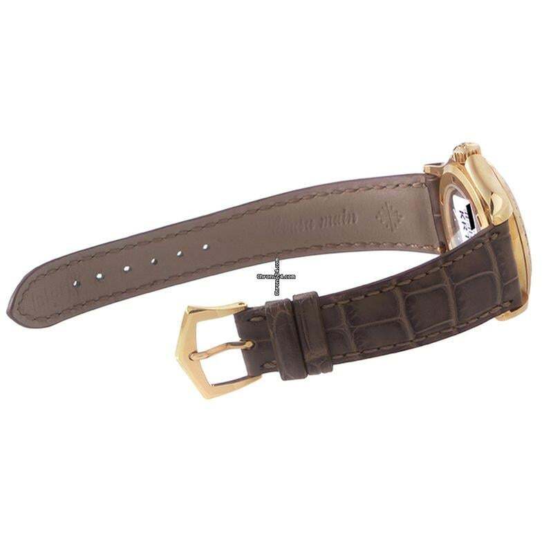 Patek Philippe Calatrava Manual winding Women's Watch Yellow Gold Case With Leather Strap Authentic Luxury Timepiece