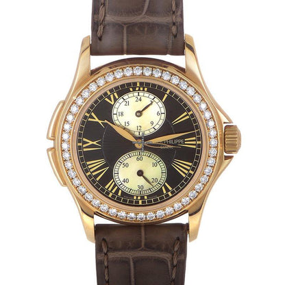 Patek Philippe Calatrava Manual winding Women's Watch Yellow Gold Case With Leather Strap Authentic Luxury Timepiece