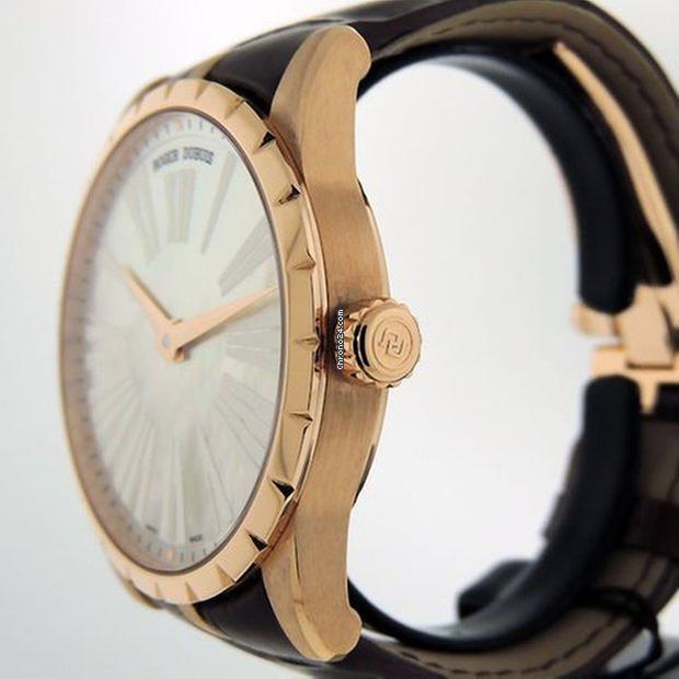 Roger Dubuis Excalibur Automatic Men's Watch Rose Gold Case With Leather Strap Authentic Luxury Timepiece