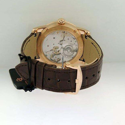 Roger Dubuis Excalibur Automatic Men's Watch Rose Gold Case With Leather Strap Authentic Luxury Timepiece