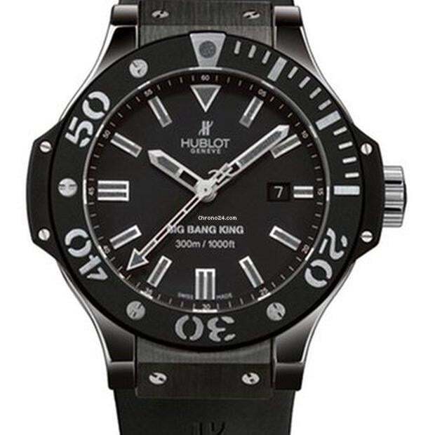 Hublot Big Bang King Automatic Men's Watch Ceramic Case With Rubber Strap Authentic Luxury Timepiece