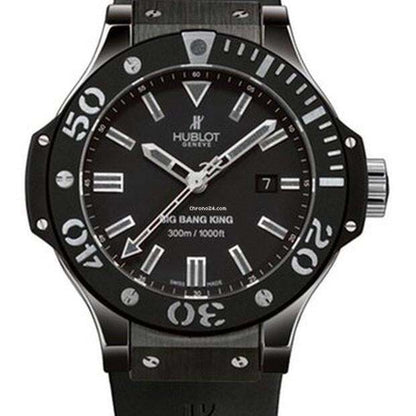 Hublot Big Bang King Automatic Men's Watch Ceramic Case With Rubber Strap Authentic Luxury Timepiece