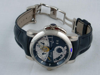 Ulysse Nardin Sonata Automatic Men's Watch White Gold Case With Leather Strap Authentic Luxury Timepiece