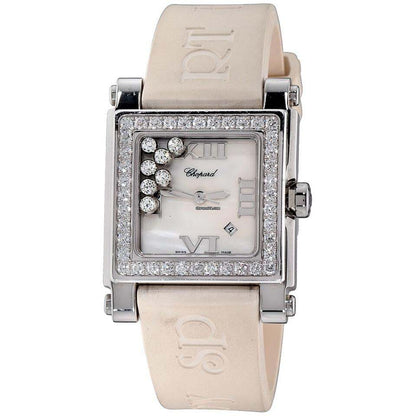 Chopard Happy Sport Women's Watch Steel Case With Rubber Strap Authentic Luxury Timepiece