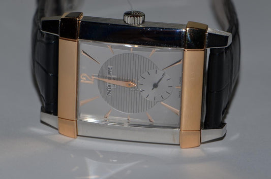 Patek Philippe Gondolo Manual winding Men's Watch Platinum Case With Leather Strap Authentic Luxury Timepiece