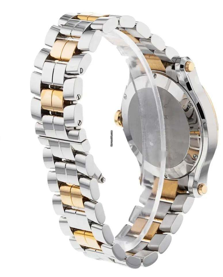 Chopard Happy Sport Quartz Women's Watch Steel Case With Gold/Steel Strap Authentic Luxury Timepiece