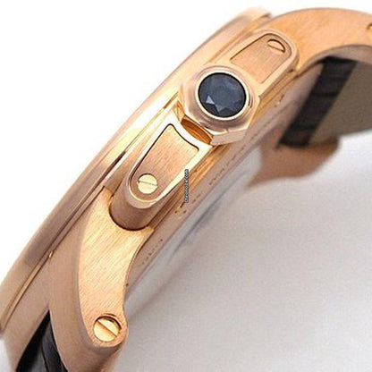 Cartier Calibre de Cartier Automatic Men's Watch Rose Gold Case With Leather Strap Authentic Luxury Timepiece