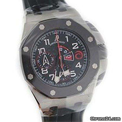 Audemars Piguet Royal Oak Offshore Chronograph Automatic Men's Watch Platinum Case With Rubber Strap Authentic Luxury Timepiece